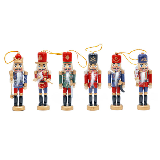 Christmas tree decoration nutcracker, 6pcs