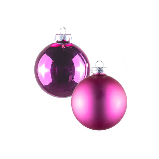 Purple Christmas ball - 16 pcs