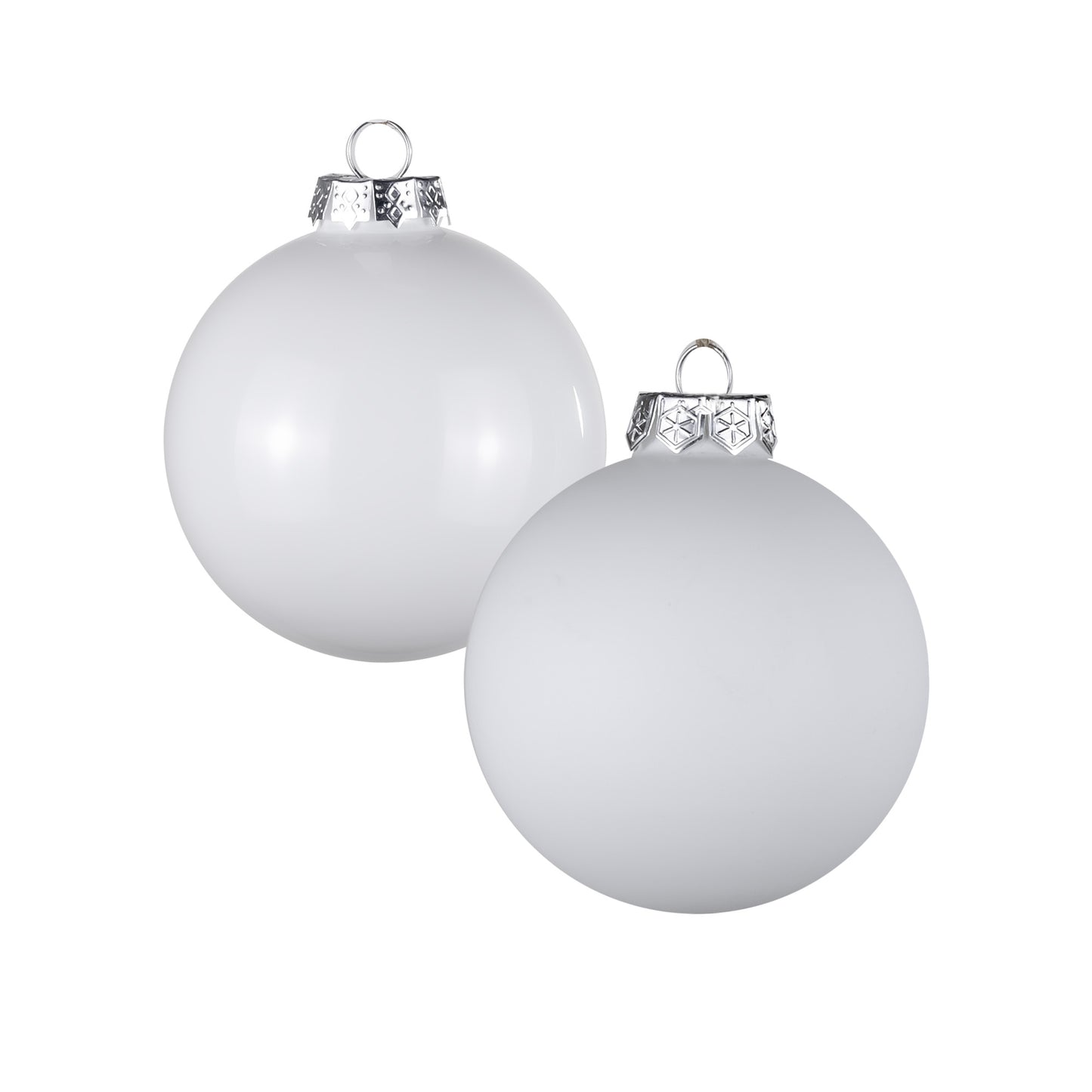 White Christmas ball - 8 CM - 16 pcs