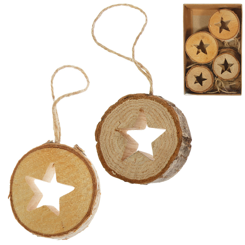 Wooden Christmas Star 8 pcs