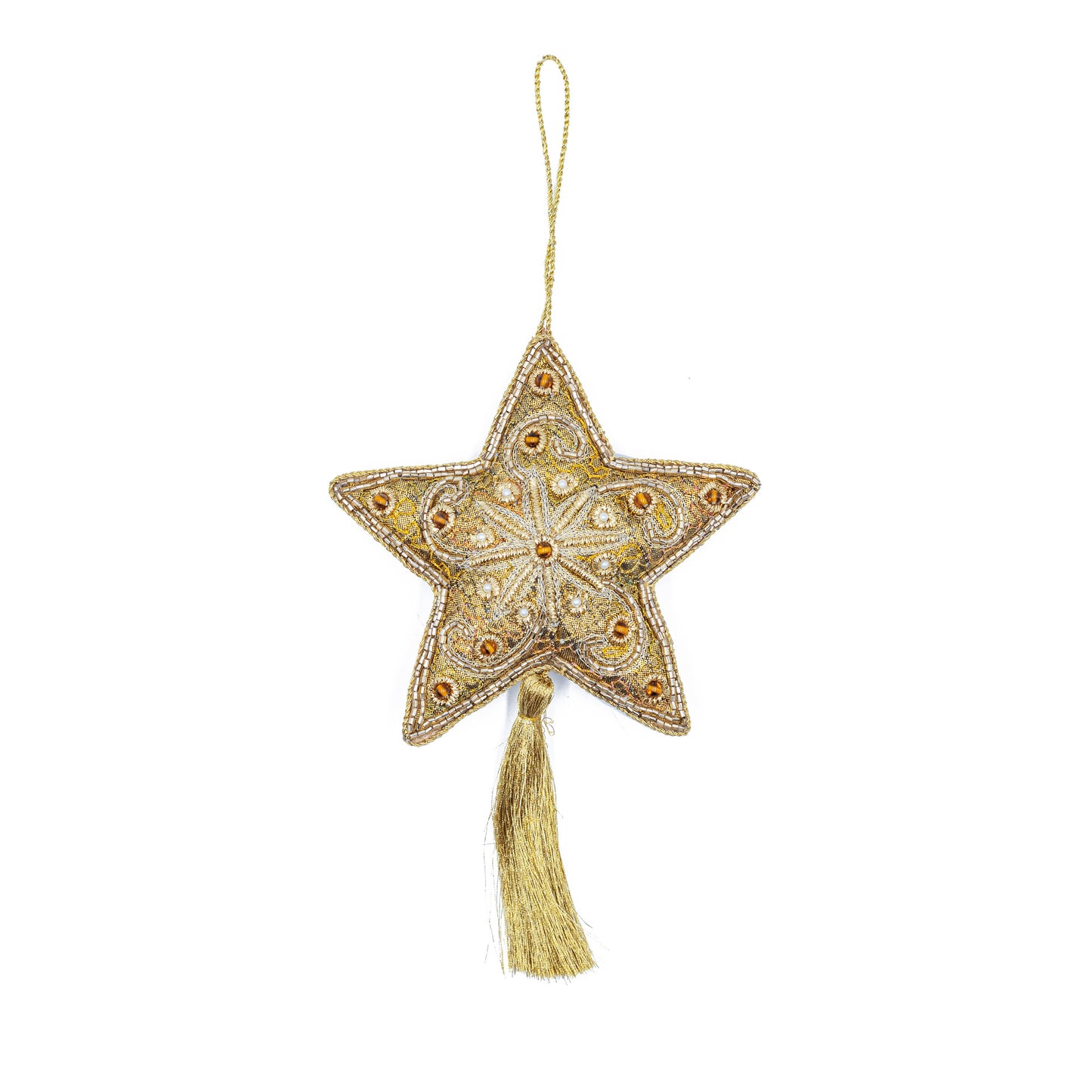 Golden Fabric star - Pack of 3