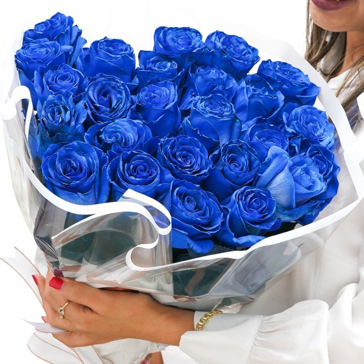 Blue Roses Bouquet - Sapphire