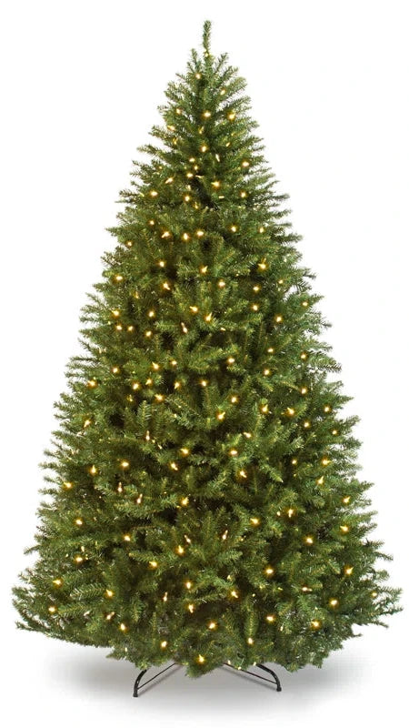 Pre-Lit Mixed Foliage Artificial Christmas Tree