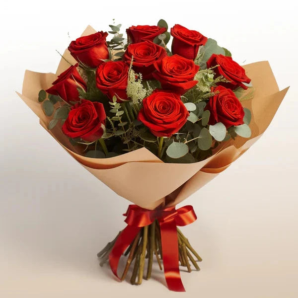 Valentines Special Red Roses Bouquet