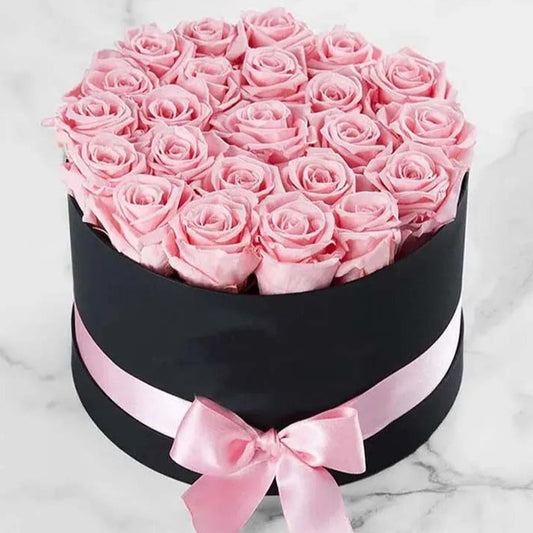 Pink Roses - Hatbox